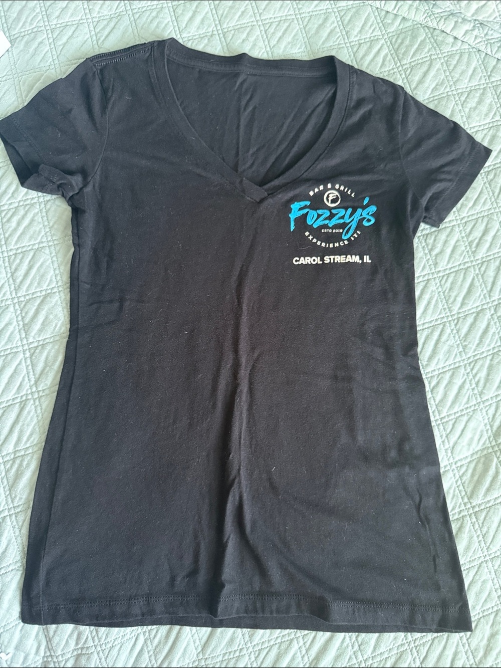 Women's Black V-Neck Tee